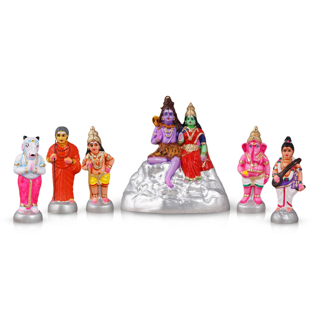 Thiruvilayadal Paper Mache Golu Bommai Set - 10 x 8.5 Inches | Giri Golu Doll/ Navaratri Golu Bomma/Gombe/Bommai