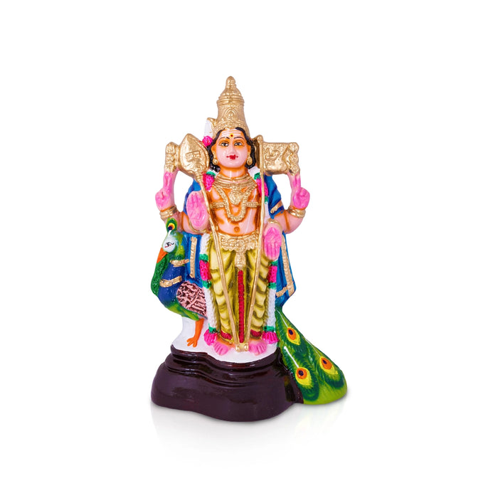Murugan Valli Deivanai Paper Mache Golu Bommai Set - 13.5 x 8 Inches | Giri Golu Doll/ Navaratri Golu Bomma