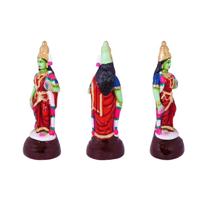 Murugan Valli Deivanai Paper Mache Golu Bommai Set - 13.5 x 8 Inches | Giri Golu Doll/ Navaratri Golu Bomma