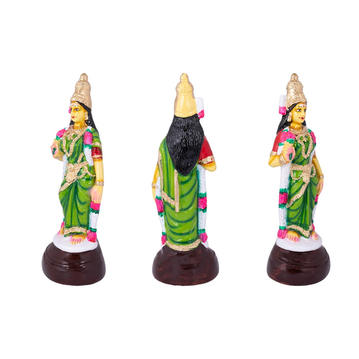 Murugan Valli Deivanai Paper Mache Golu Bommai Set - 13.5 x 8 Inches | Giri Golu Doll/ Navaratri Golu Bomma