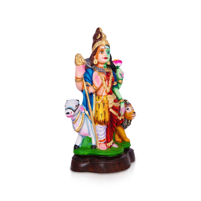 Arthanareeswarar Paper Mache Golu Bommai - 13 x 8 Inches | Giri Golu Doll/ Navaratri Kolu Bomma/Gombe/ Dasara Doll