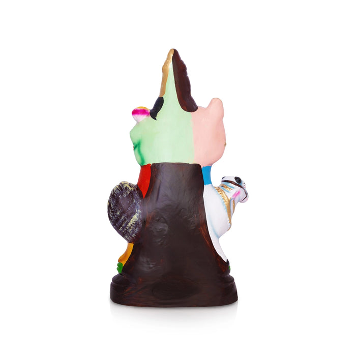 Arthanareeswarar Paper Mache Golu Bommai - 13 x 8 Inches | Giri Golu Doll/ Navaratri Kolu Bomma/Gombe/ Dasara Doll