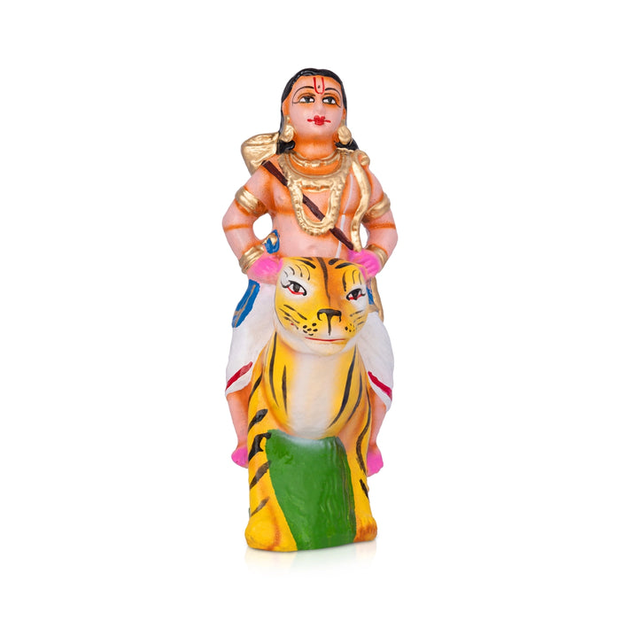 Ayyappan Clay Golu Bommai - 7.5 x 3 Inches | Giri Golu Doll/ Navaratri Golu Bomma/Gombe/Bommai