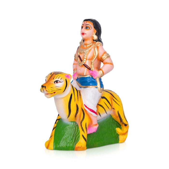 Ayyappan Clay Golu Bommai - 7.5 x 3 Inches | Giri Golu Doll/ Navaratri Golu Bomma/Gombe/Bommai
