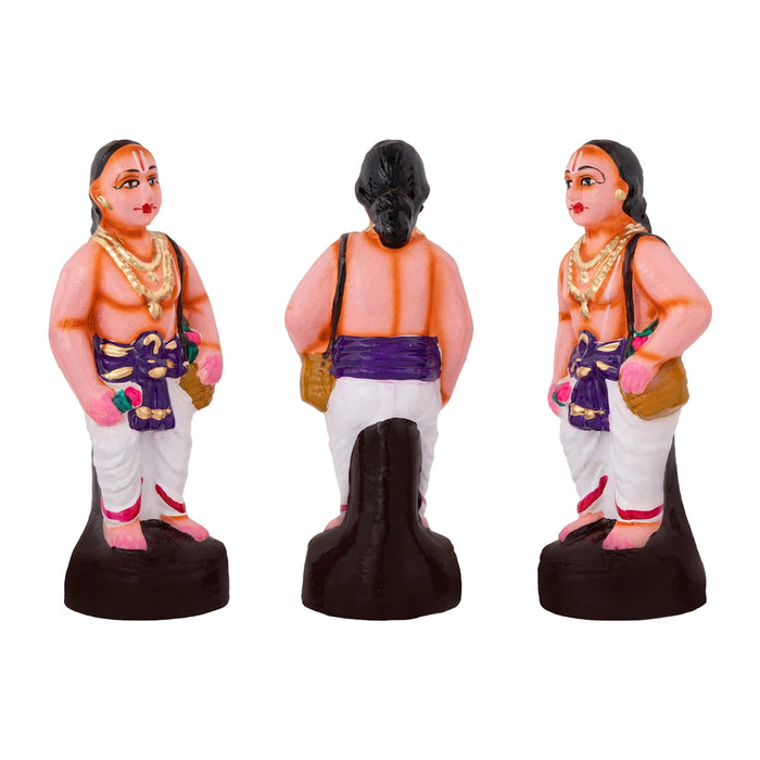 Srirangam Andal Clay Golu Bommai Set - 9 x 6.75 Inches | Giri Golu Doll/ Navaratri Golu Bomma/Gombe/Bommai