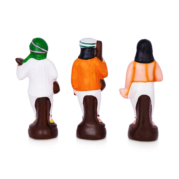Pandurangan Bhajanai Paper Mache Golu Bommai Set - 10 x 4 Inches | Giri Golu Doll/ Navaratri Golu Bomma