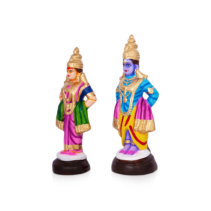 Pandurangan Bhajanai Paper Mache Golu Bommai Set - 10 x 4 Inches | Giri Golu Doll/ Navaratri Golu Bomma