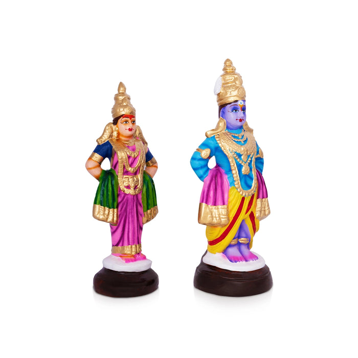 Pandurangan Bhajanai Paper Mache Golu Bommai Set - 10 x 4 Inches | Giri Golu Doll/ Navaratri Golu Bomma