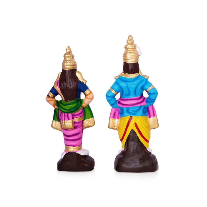 Pandurangan Bhajanai Paper Mache Golu Bommai Set - 10 x 4 Inches | Giri Golu Doll/ Navaratri Golu Bomma
