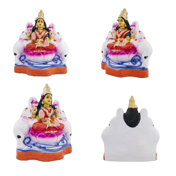 Ashta Lakshmi Clay Golu Bommai Set - 8 x 7 Inches | Giri Golu Doll/ Navaratri Golu Bomma/Gombe/Bommai - Clay Kolu Bommai