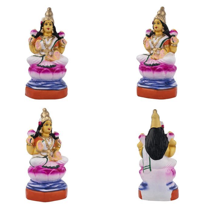 Ashta Lakshmi Clay Golu Bommai Set - 8 x 7 Inches | Giri Golu Doll/ Navaratri Golu Bomma/Gombe/Bommai - Clay Kolu Bommai