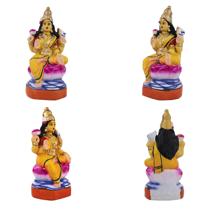 Ashta Lakshmi Clay Golu Bommai Set - 8 x 7 Inches | Giri Golu Doll/ Navaratri Golu Bomma/Gombe/Bommai - Clay Kolu Bommai