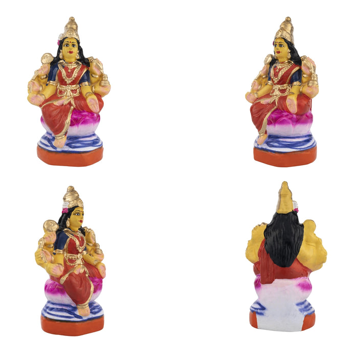 Ashta Lakshmi Clay Golu Bommai Set - 8 x 7 Inches | Giri Golu Doll/ Navaratri Golu Bomma/Gombe/Bommai - Clay Kolu Bommai