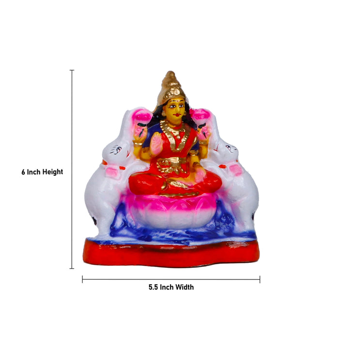 Ashta Lakshmi Clay Golu Bommai Set - 6 x 5.5 Inches | Giri Golu Doll/ Navaratri Golu Bomma/Gombe/Bommai