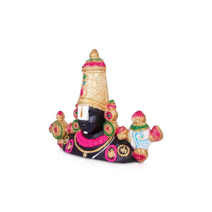 Balaji Bust Paper Mache Golu Bommai - 18.5 x 23 Inches | Giri Golu Doll/ Navaratri Golu Bomma/Gombe