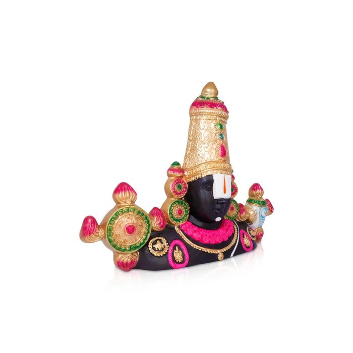 Balaji Bust Paper Mache Golu Bommai - 18.5 x 23 Inches | Giri Golu Doll/ Navaratri Golu Bomma/Gombe
