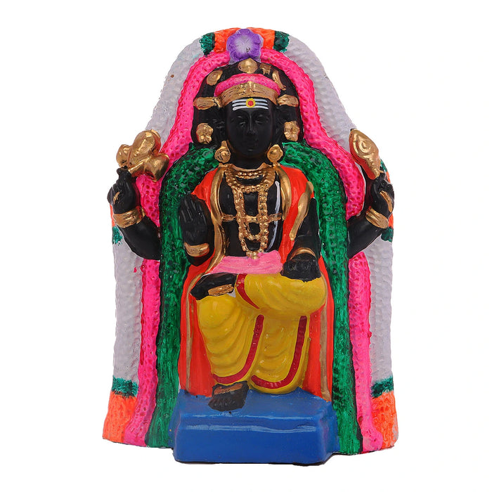 Dakshinamurthy Vigraham Clay Golu Bommai - 9 x 6 Inches | Giri Golu Doll/ Navaratri Golu Bomma/ Gombe/ Bommai