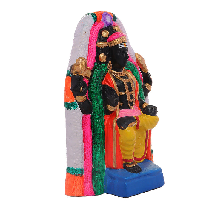 Dakshinamurthy Vigraham Clay Golu Bommai - 9 x 6 Inches | Giri Golu Doll/ Navaratri Golu Bomma/ Gombe/ Bommai