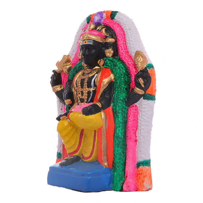 Dakshinamurthy Vigraham Clay Golu Bommai - 9 x 6 Inches | Giri Golu Doll/ Navaratri Golu Bomma/ Gombe/ Bommai