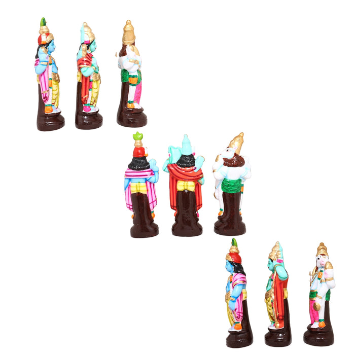 Dasavatharam Clay Golu Bommai Set - 12 x 5 Inches | Giri Golu Doll/ Navaratri Golu Bomma/Gombe/Bommai