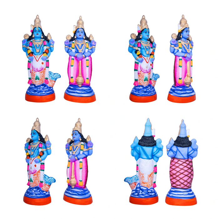 Dasavatharam Paper Mache Golu Bommai Set - 10 x 4 Inches | Giri Golu Doll/ Navaratri Golu Bomma/ Gombe/ Bommai