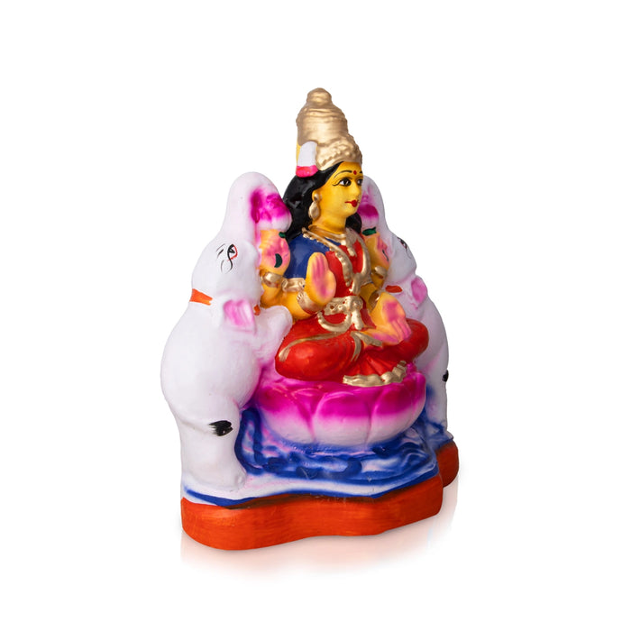 Gaja Lakshmi Clay Golu Bommai - 9 x 7.5 Inches | Giri Golu Doll/ Navaratri Golu Bomma/Gombe/Bommai