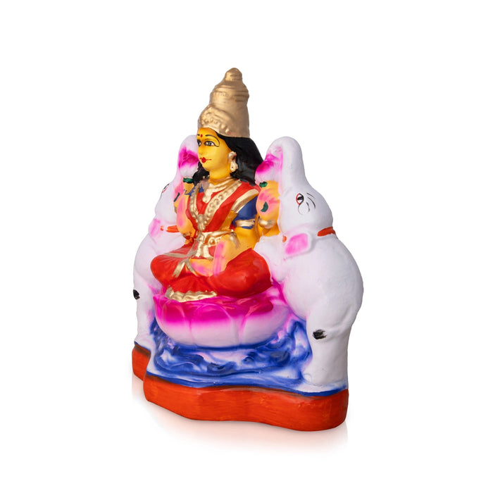 Gaja Lakshmi Clay Golu Bommai - 9 x 7.5 Inches | Giri Golu Doll/ Navaratri Golu Bomma/Gombe/Bommai