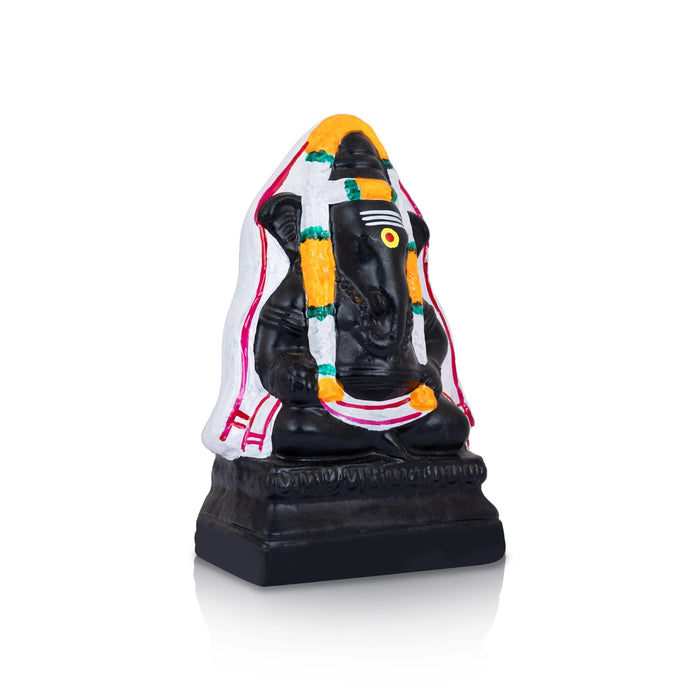 Pillayarpatti Ganesha Murti Clay Golu Bommai - 8 x 5.5 Inches | Giri Golu Doll/Navaratri Golu Bomma/Gombe