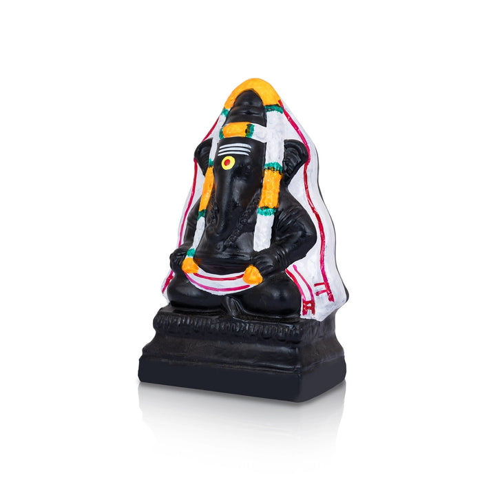 Pillayarpatti Ganesha Murti Clay Golu Bommai - 8 x 5.5 Inches | Giri Golu Doll/Navaratri Golu Bomma/Gombe