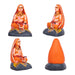 Adi Shankara with 4 Disciples Paper Mache Golu Bommai Set - 9 x 4 Inches | Giri Golu Doll/ Navaratri Golu Bomma/Gombe/Bommai - Paper Mache Kolu Bommai