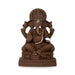 Eco Friendly Ganesha Idol Sitting On Simhasanam - 12 x 7.5 Inches | Clay Ganpati Idol Trunk on Left Side/ Ganpati Decor - Eco Friendly Ganesha