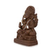 Eco Friendly Ganesha Idol Sitting On Simhasanam - 12 x 7.5 Inches | Clay Ganpati Idol Trunk on Left Side/ Ganpati Decor - Eco Friendly Ganesha