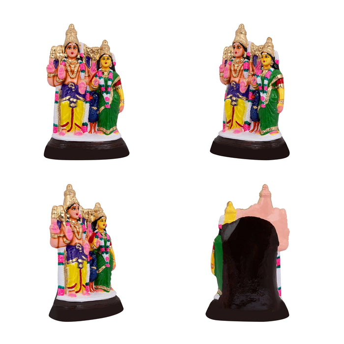 Arupadai Veedu Murugan Paper Mache Golu Bommai Set - 10 x 8.5 Inches | Giri Golu Doll/ Gombe/ Navaratri Bommai