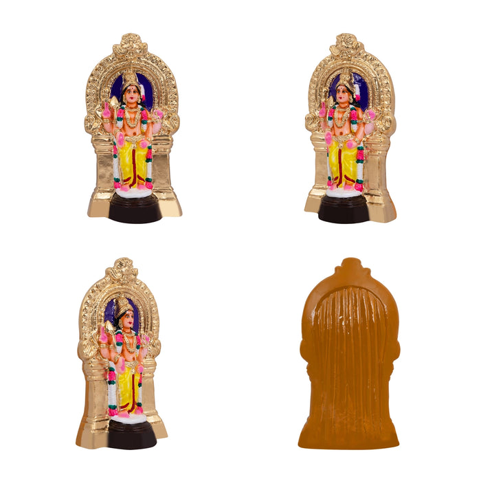 Arupadai Veedu Murugan Paper Mache Golu Bommai Set - 10 x 8.5 Inches | Giri Golu Doll/ Gombe/ Navaratri Bommai