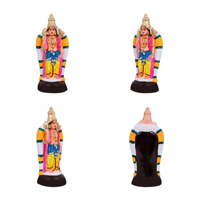 Arupadai Veedu Murugan Paper Mache Golu Bommai Set - 10 x 8.5 Inches | Giri Golu Doll/ Gombe/ Navaratri Bommai