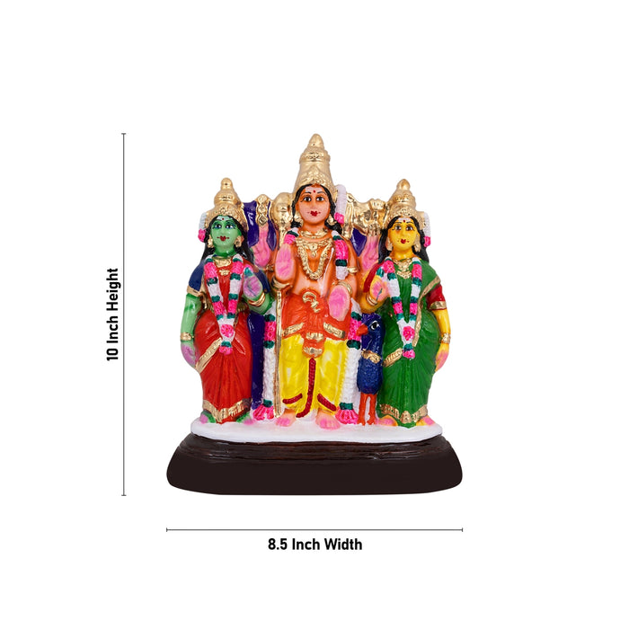 Arupadai Veedu Murugan Paper Mache Golu Bommai Set - 10 x 8.5 Inches | Giri Golu Doll/ Gombe/ Navaratri Bommai