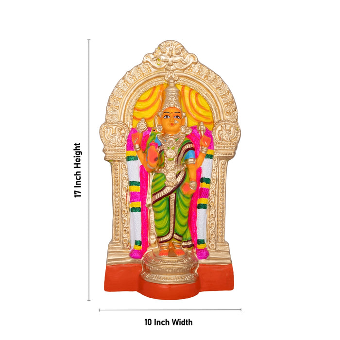 Garbarakshambigai Paper Mache Golu Bommai - 17 x 10 Inches | Giri Golu Doll/Navaratri Golu Bomma/Gombe/Bommai - Paper Mache Kolu Bommai