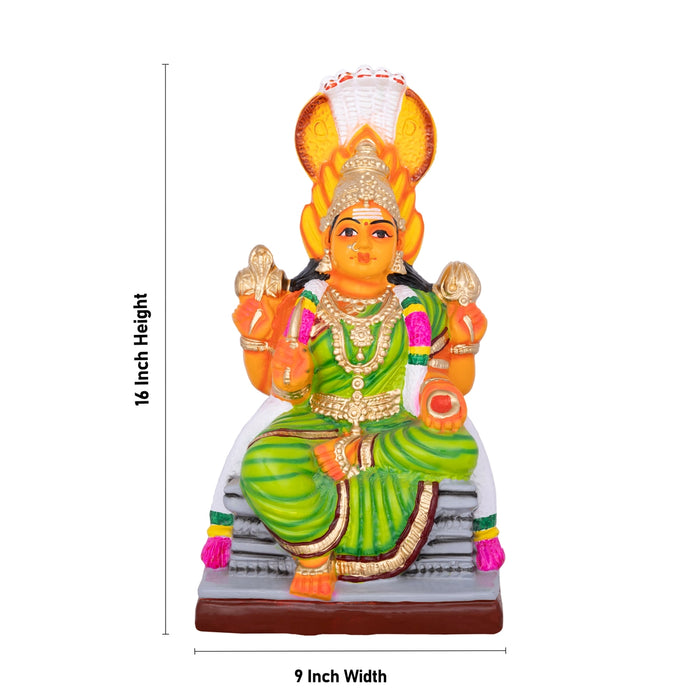 Karumariamman Paper Mache Golu Bommai - 16 x 9 Inches | Giri Golu Doll/Navaratri Golu Bomma/Gombe/Bommai - Paper Mache Kolu Bommai