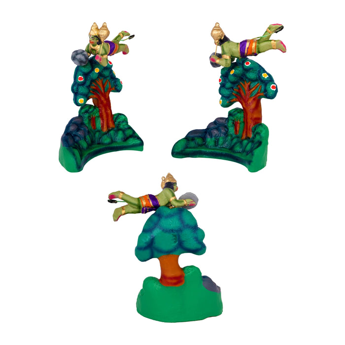 Sanjeevi Malai Clay Golu Bommai Set - 10 x 8 Inches | Giri Golu Doll/ Navaratri Golu Bomma/ Gombe/ Bommai