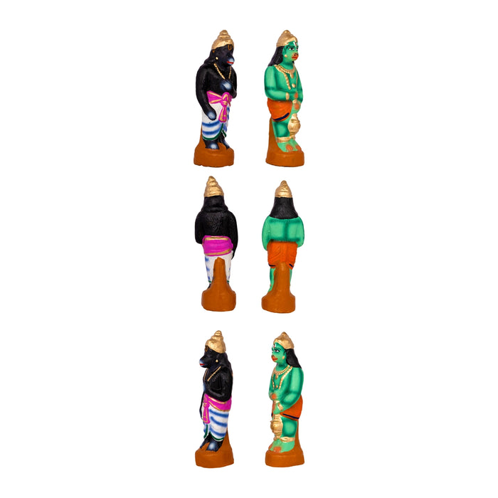 Sanjeevi Malai Clay Golu Bommai Set - 10 x 8 Inches | Giri Golu Doll/ Navaratri Golu Bomma/ Gombe/ Bommai