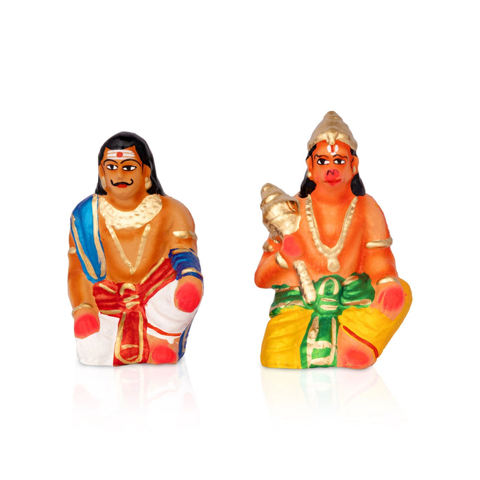 Sanjeevi Malai Clay Golu Bommai Set - 10 x 8 Inches | Giri Golu Doll/ Navaratri Golu Bomma/ Gombe/ Bommai