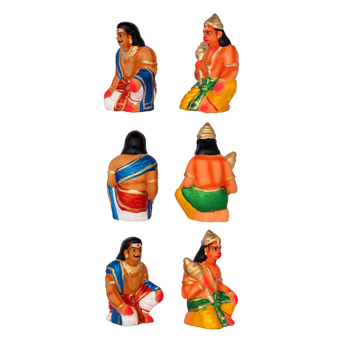 Sanjeevi Malai Clay Golu Bommai Set - 10 x 8 Inches | Giri Golu Doll/ Navaratri Golu Bomma/ Gombe/ Bommai