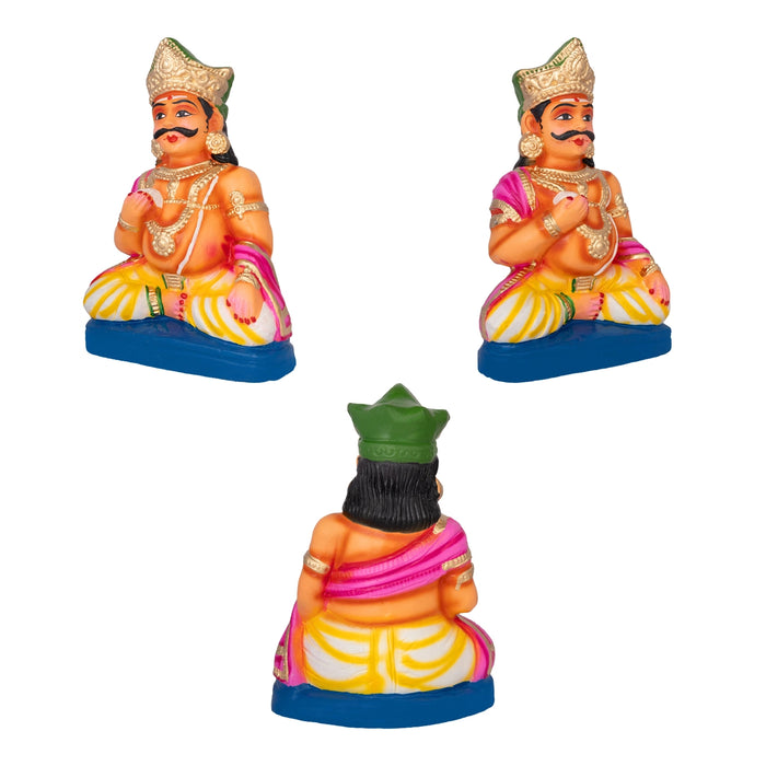 Maya Bazar Clay Golu Bommai Set - 12 x 8.5 Inches | Giri Golu Doll/ Navaratri Kolu Bommalu/ Bommai/ Dasara Doll