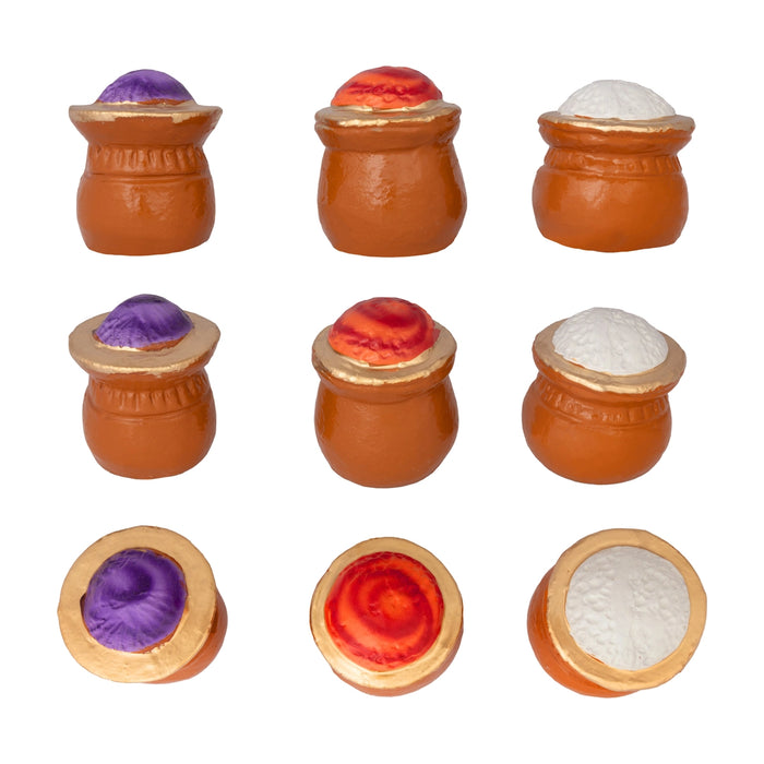 Maya Bazar Clay Golu Bommai Set - 12 x 8.5 Inches | Giri Golu Doll/ Navaratri Kolu Bommalu/ Bommai/ Dasara Doll