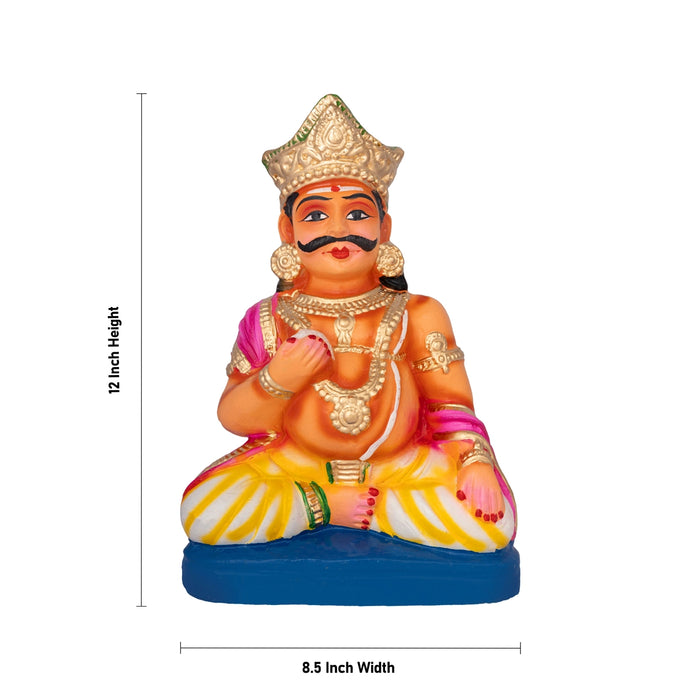 Maya Bazar Clay Golu Bommai Set - 12 x 8.5 Inches | Giri Golu Doll/ Navaratri Kolu Bommalu/ Bommai/ Dasara Doll