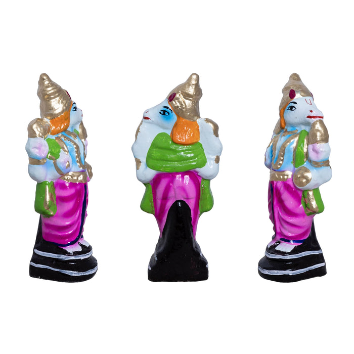 Dasavataram Clay Golu Bommai Set -6.75 x 2.5 Inches | Golu Doll/ Navaratri Golu Bomma/ Gombe/ Bommai - Clay Kolu Bommai