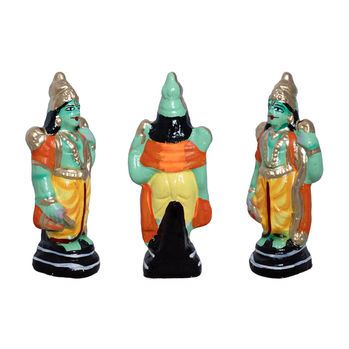 Dasavataram Clay Golu Bommai Set -6.75 x 2.5 Inches | Golu Doll/ Navaratri Golu Bomma/ Gombe/ Bommai - Clay Kolu Bommai