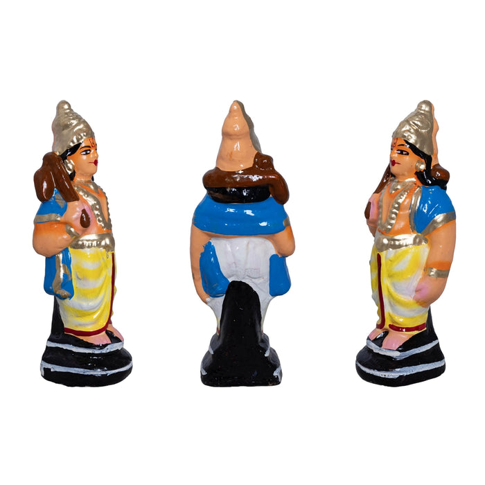 Dasavataram Clay Golu Bommai Set -6.75 x 2.5 Inches | Golu Doll/ Navaratri Golu Bomma/ Gombe/ Bommai - Clay Kolu Bommai
