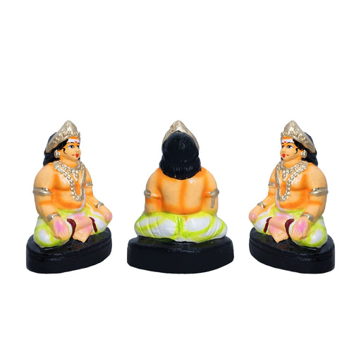 Balagar Clay Golu Bommai Set - 5 x 4 Inches | Golu Doll/ Navaratri Golu Bomma / Gombe / Bommai - Clay Kolu Bommai