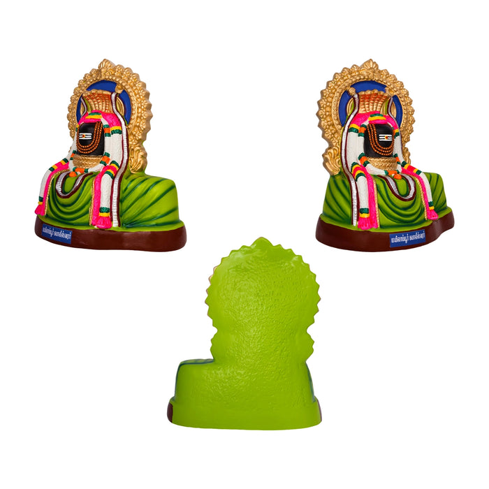 Kapali Karpagambal Paper Mache Golu Bommai Pair - 14.8 x 9.5 Inches | Giri Golu Doll/ Navaratri Golu Bomma